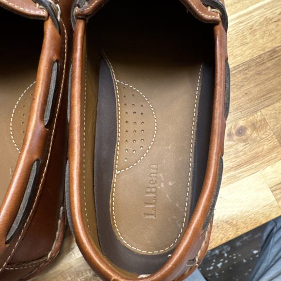L.L. Bean CLEAN Men’s Brown Leather Moccasin‎ Shoe Model 197690 Size 10 D main image 10